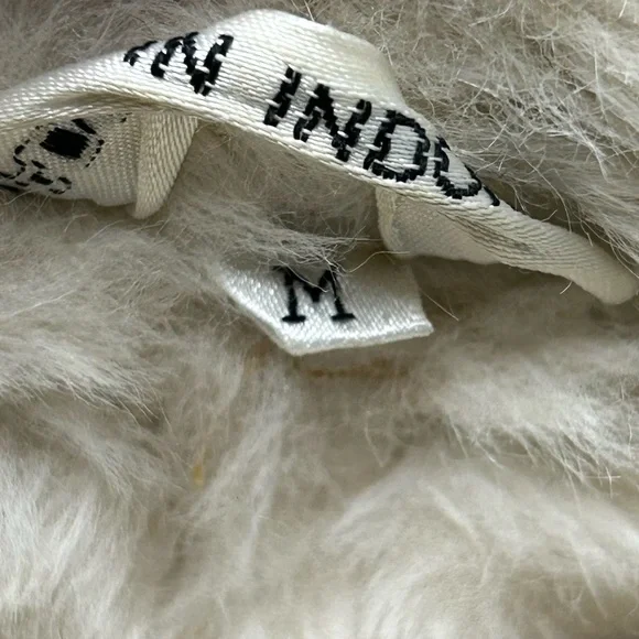 Vintage Leather Penny Lane Style Coat M Faux Fur Boho Daisy Jones Statement - Picture 8 of 16